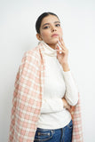 Vybe- Wool Plaid Stole Pink