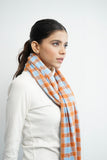 Vybe- Wool Plaid Stole Orange