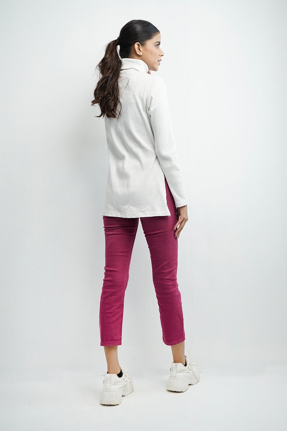 VYBE- Ladies Pants- Fusia Denim