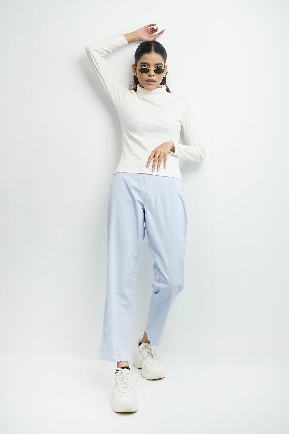 Vybe- Pants-Ice Twill Blue-1 For Women