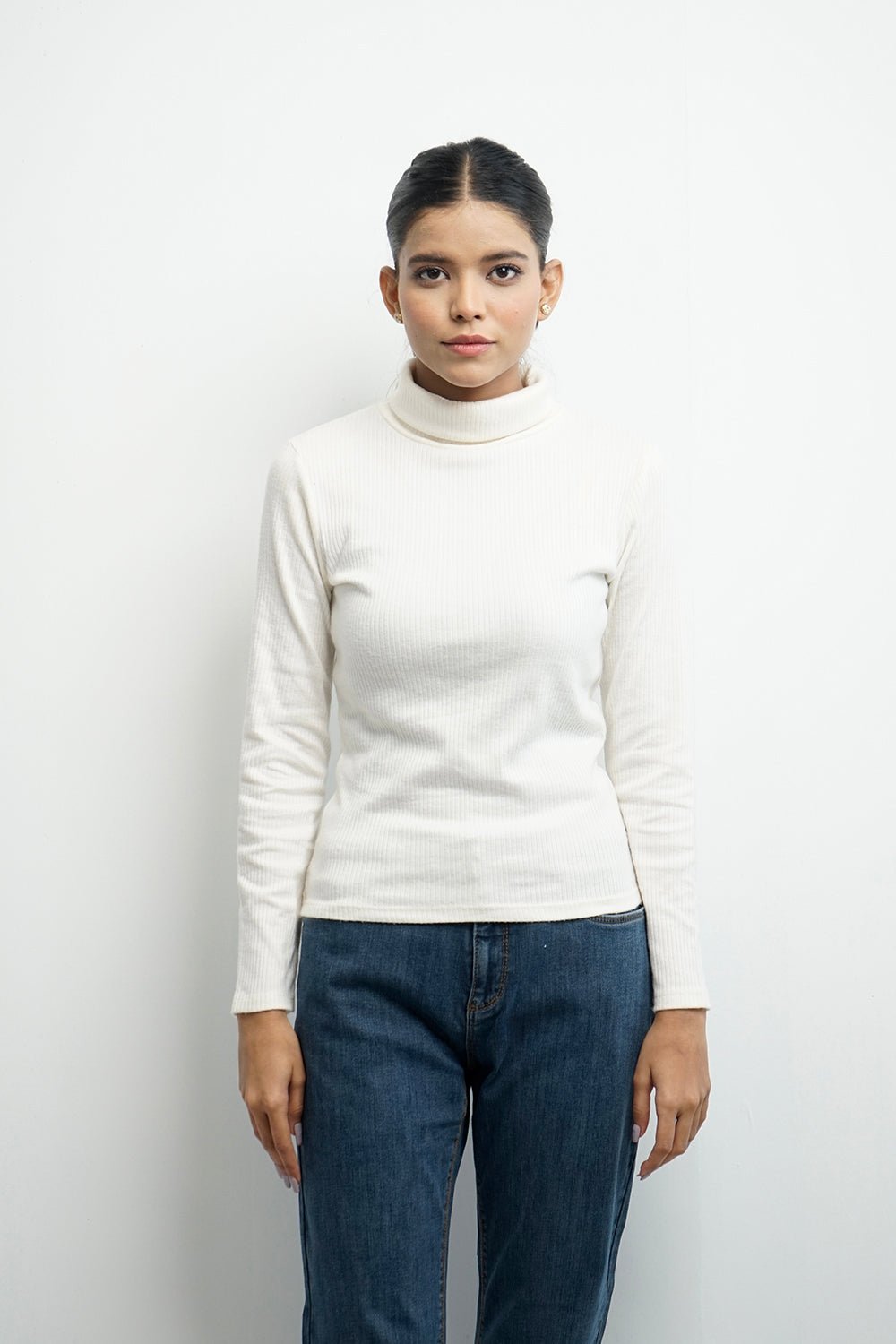 VYBE- Ladies Pants- Mid Blue Denim Jeans