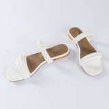 VYBE- Weave Slide Double Strap-White