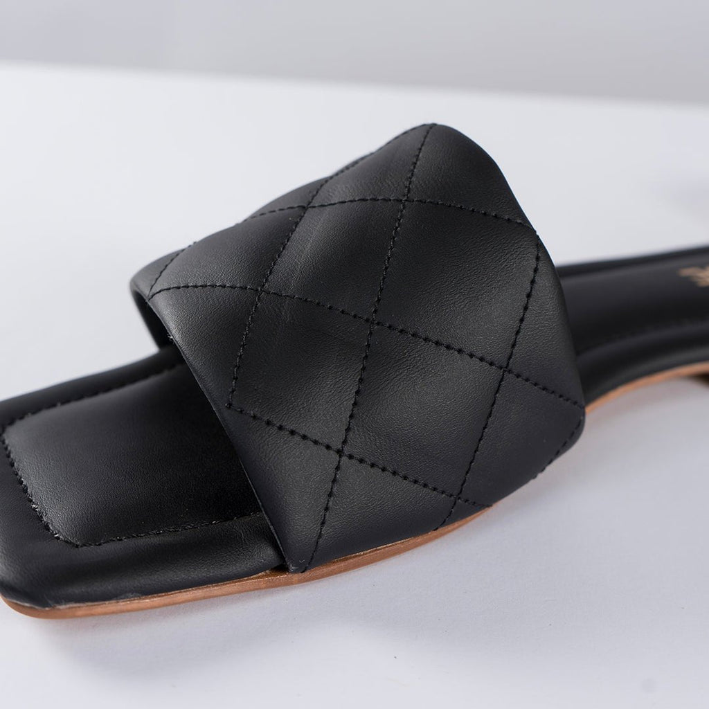 VYBE- Squar Weave Slide-Black