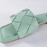 VYBE- Squar Weave Slide-Mint Green