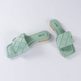 VYBE- Squar Weave Slide-Mint Green