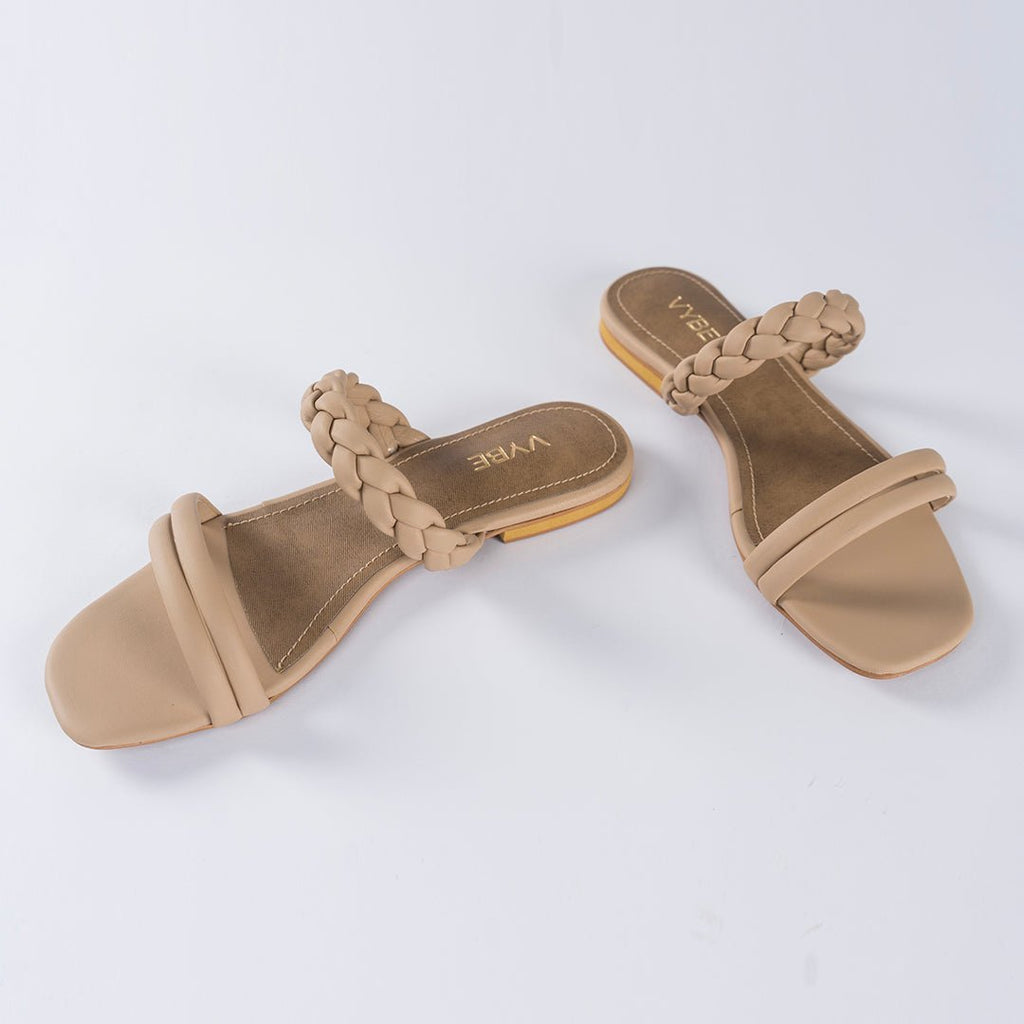 VYBE- Weave Slide Double Strap-Beige