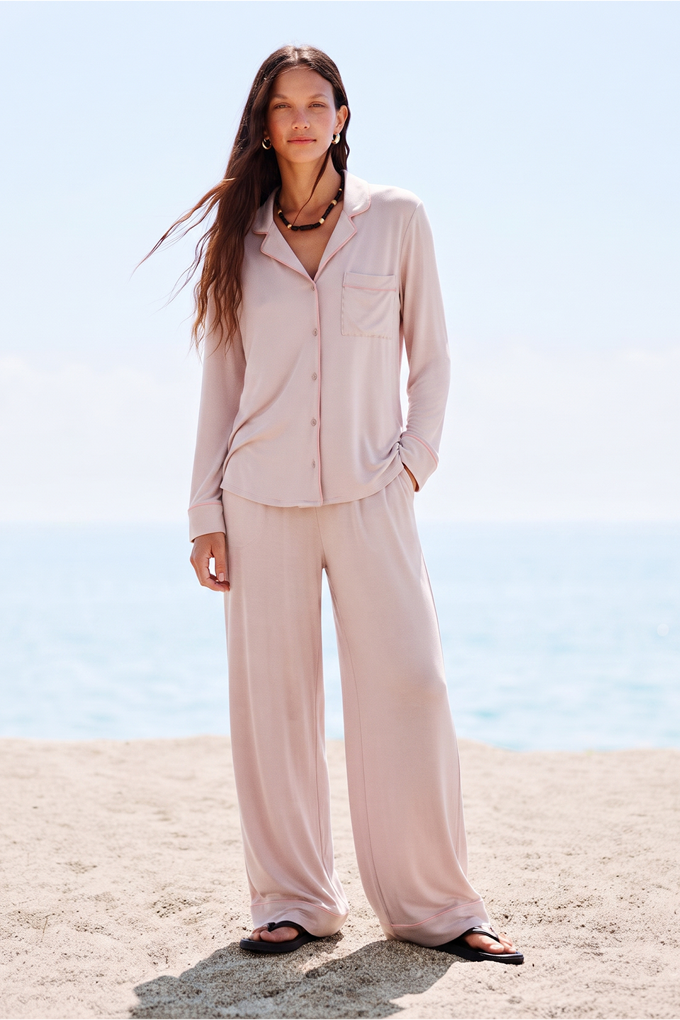Cloud Pajama Set - Dusty Pink