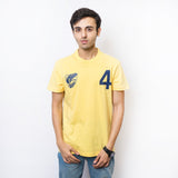 VYBE-Printed T Shirt-Four Logo-Yellow