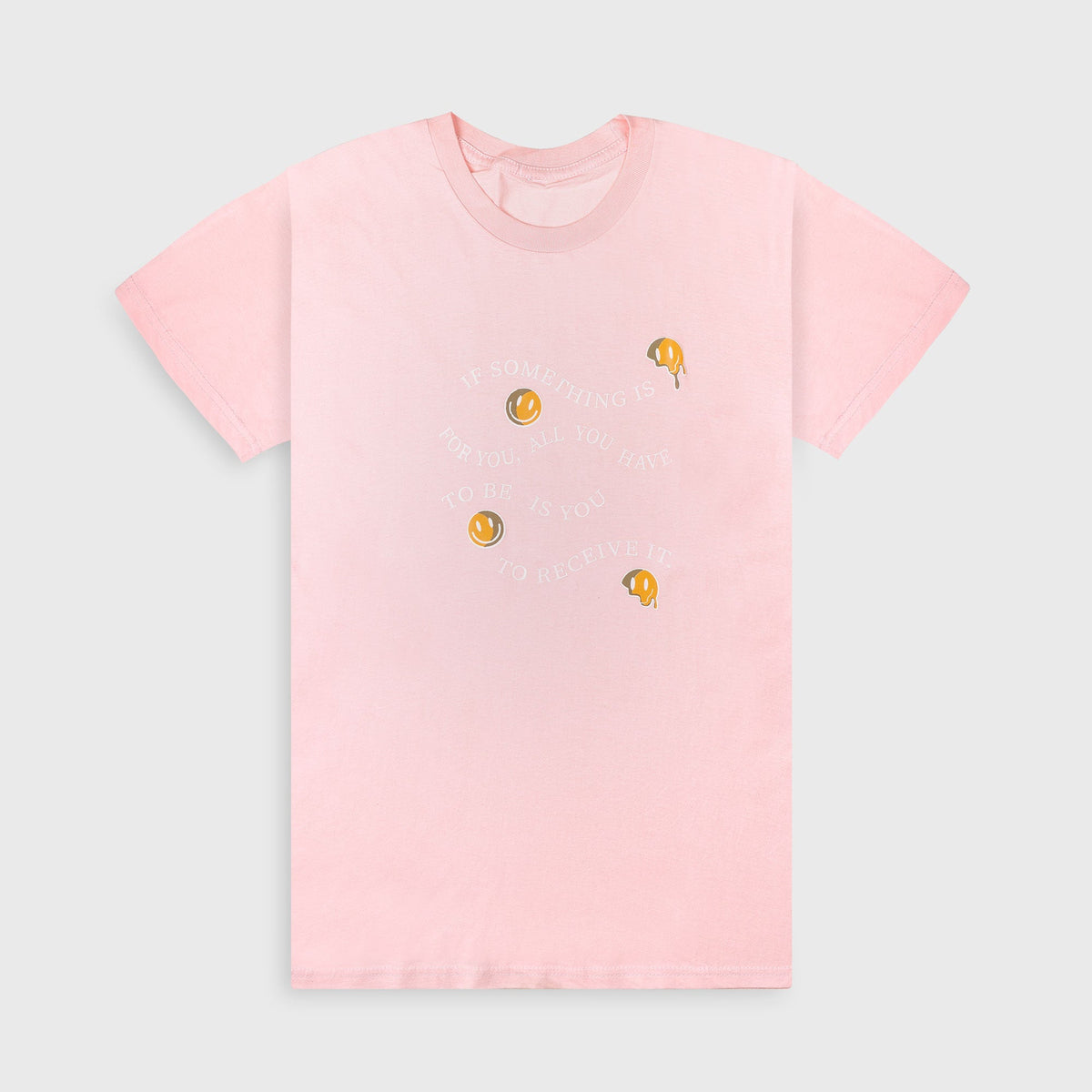 VYBE- Happy Crew Neck Tee- Pink