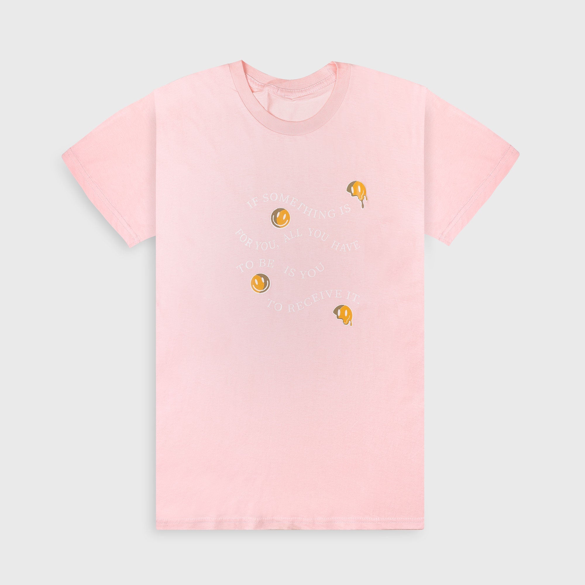 VYBE- Happy Crew Neck Tee- Pink