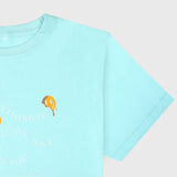 VYBE- Happy Crew Neck Tee- Light Blue