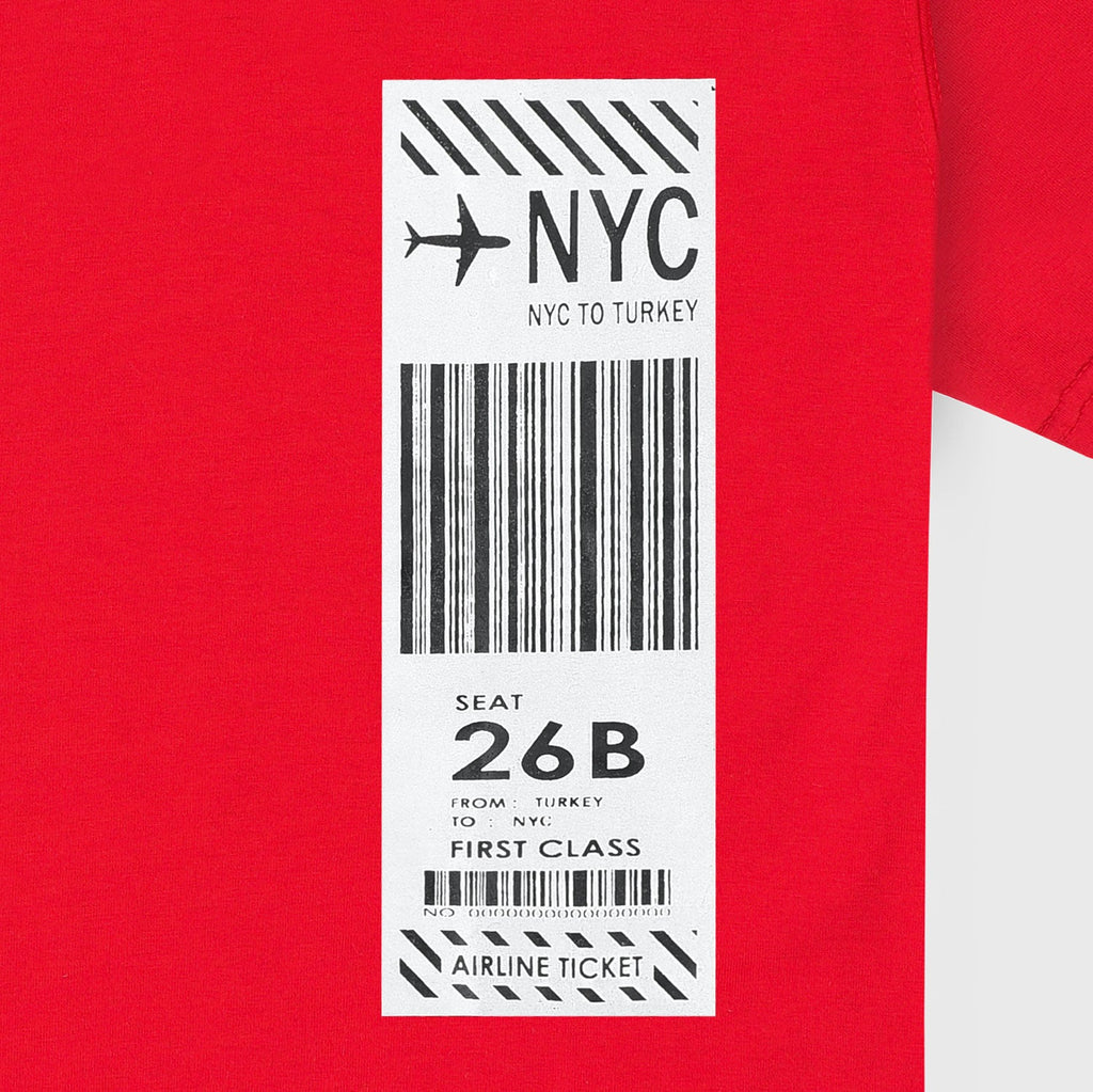VYBE- Nyc Crew Neck Tee- Red