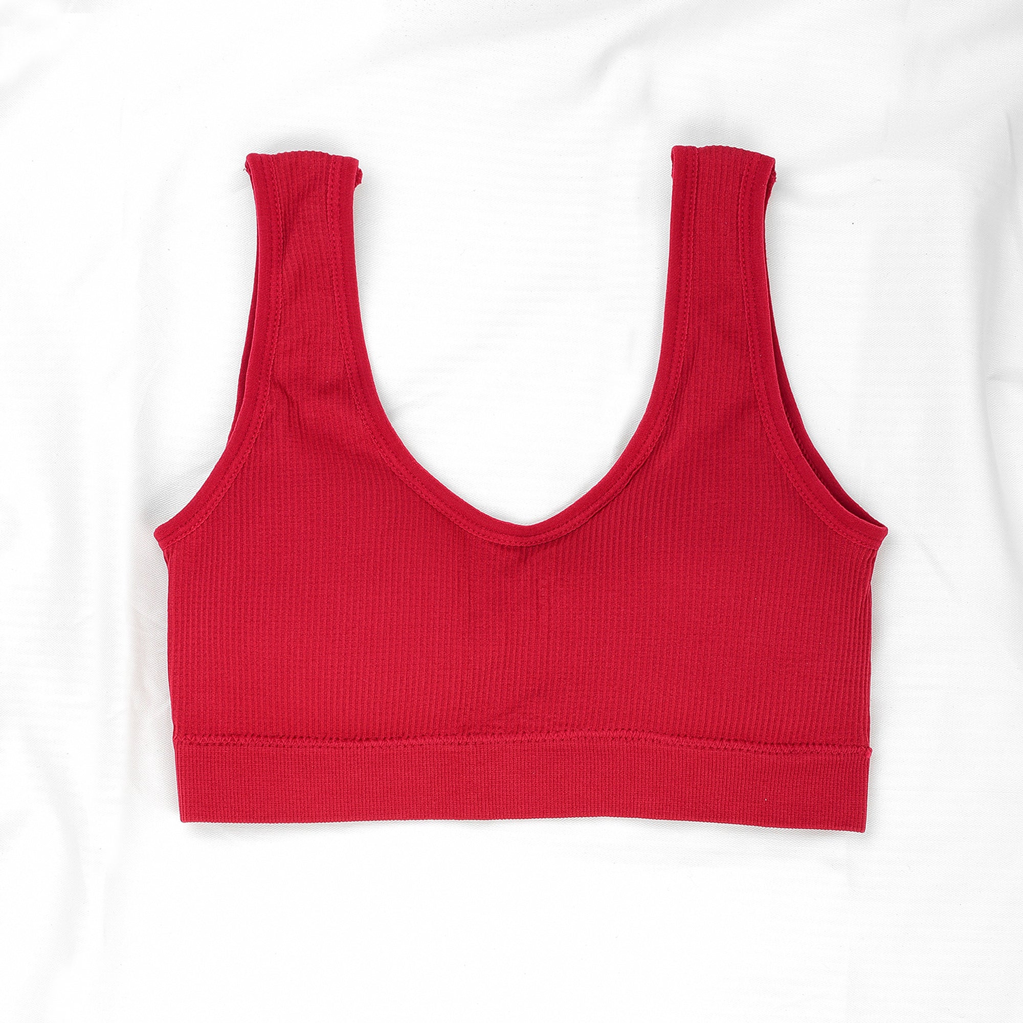 VYBE - Seamless comfy  padded Bra panty set - Red