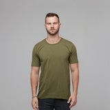 VYBE - Plain Round Neck Half Sleeves T-Shirt - Olive Green