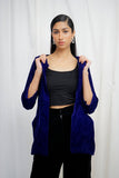 VYBE - velvet coat- blue