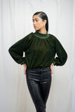 VYBE - Velvet crop high-neck- Green