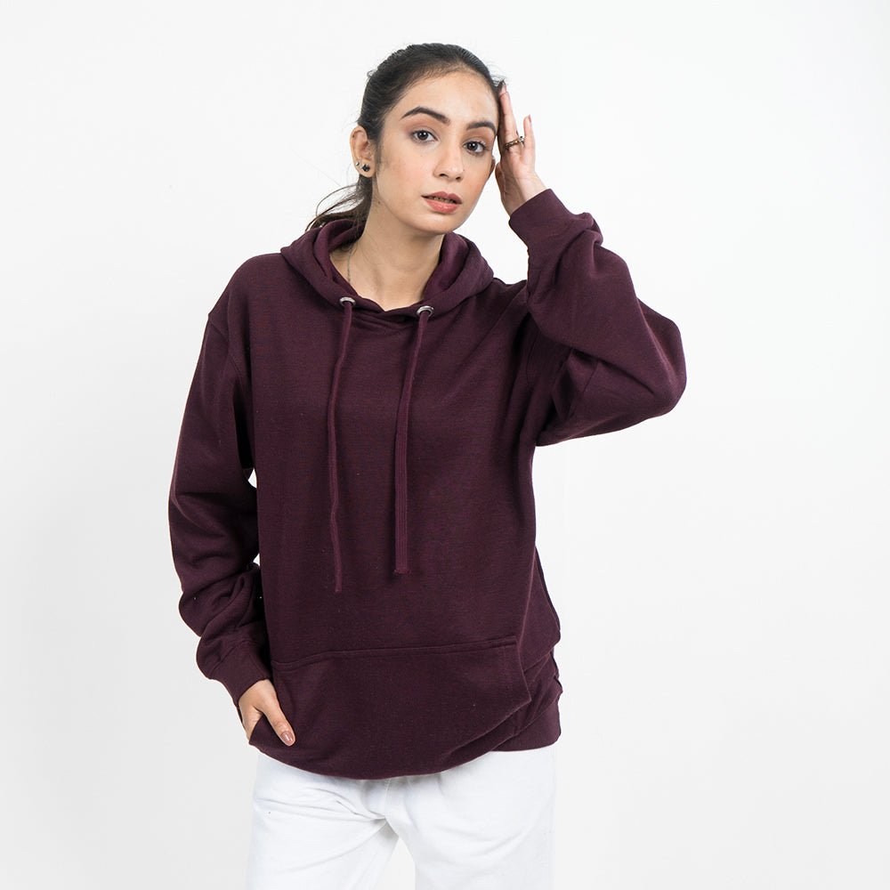 Vybe Basics - Kangroo Hoodie - Maroon