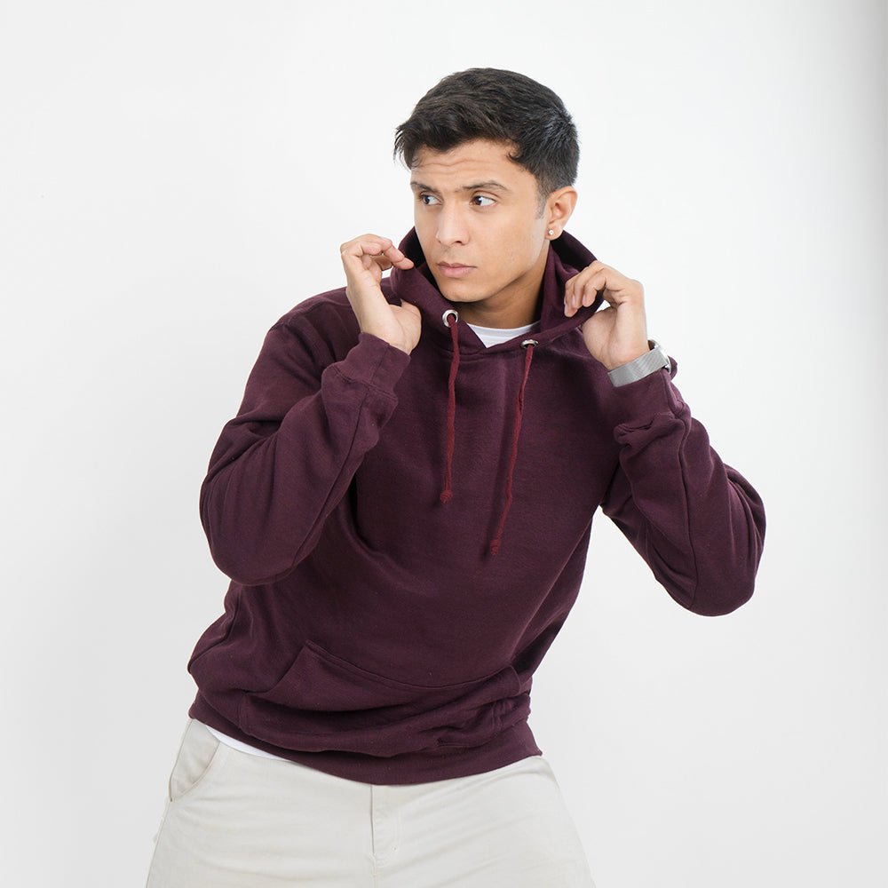 Vybe Basics - Kangroo Hoodie - Maroon