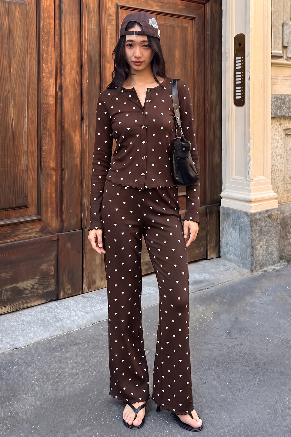 Vybe - Ivory Dream Set (Heart Printed) - Mocha