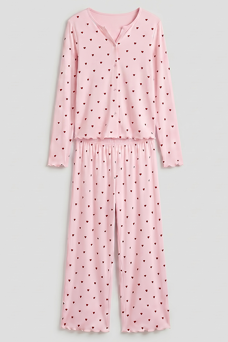 Vybe - Ivory Dream Set (Heart Printed) - Nude Pink