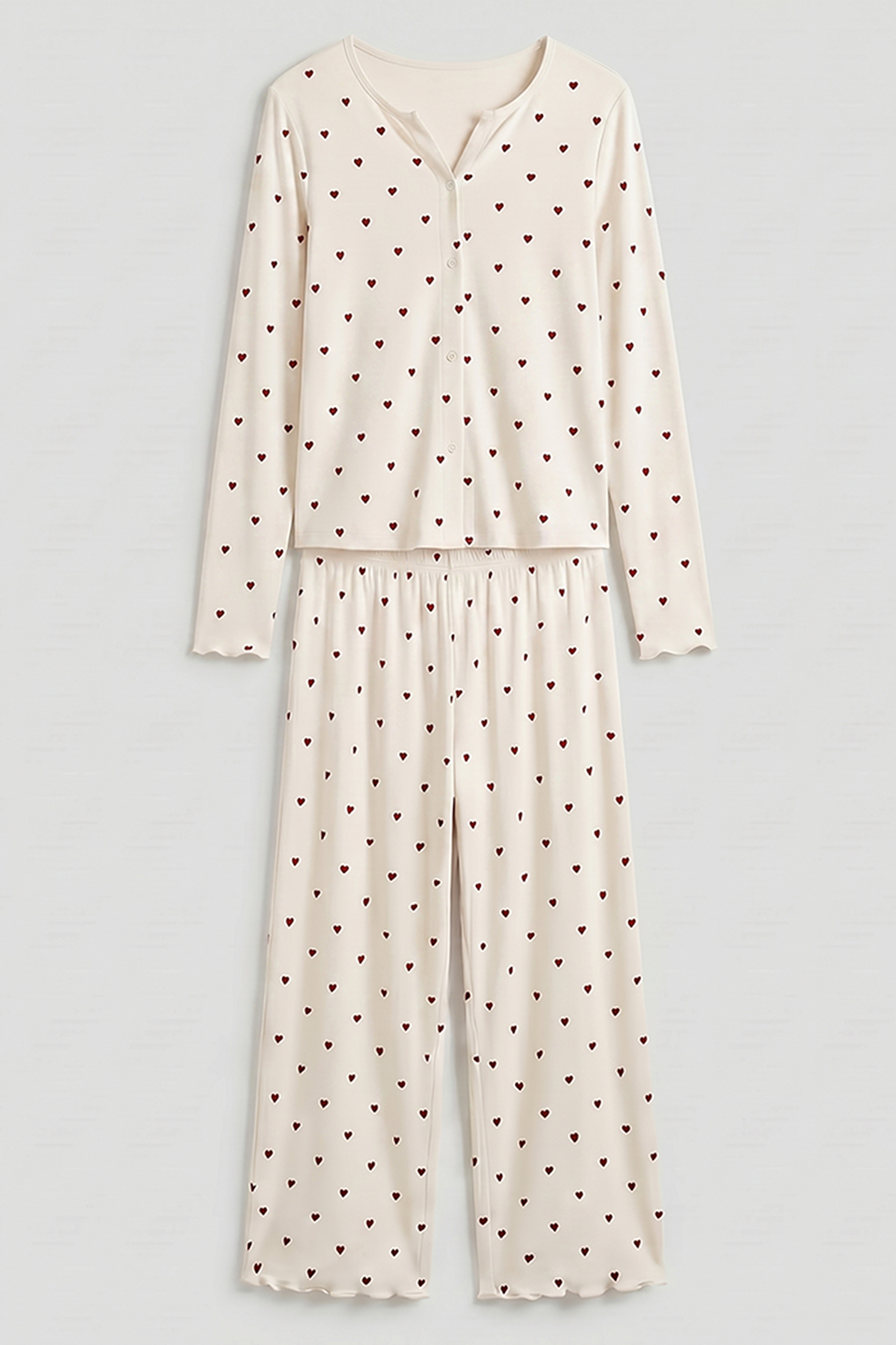 Vybe - Ivory Dream Set (Heart Printed) - Oat Milk