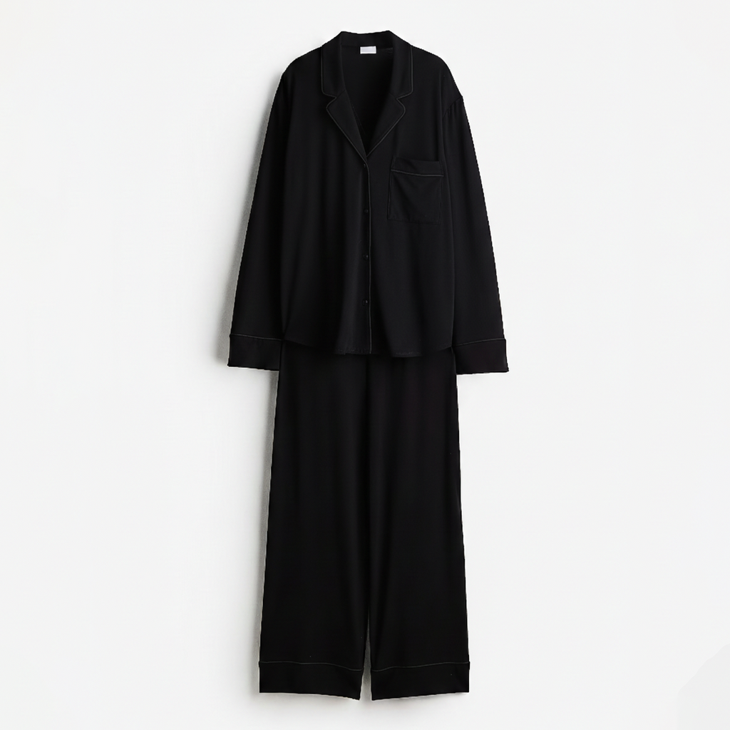 Cloud Pajama Set - Black