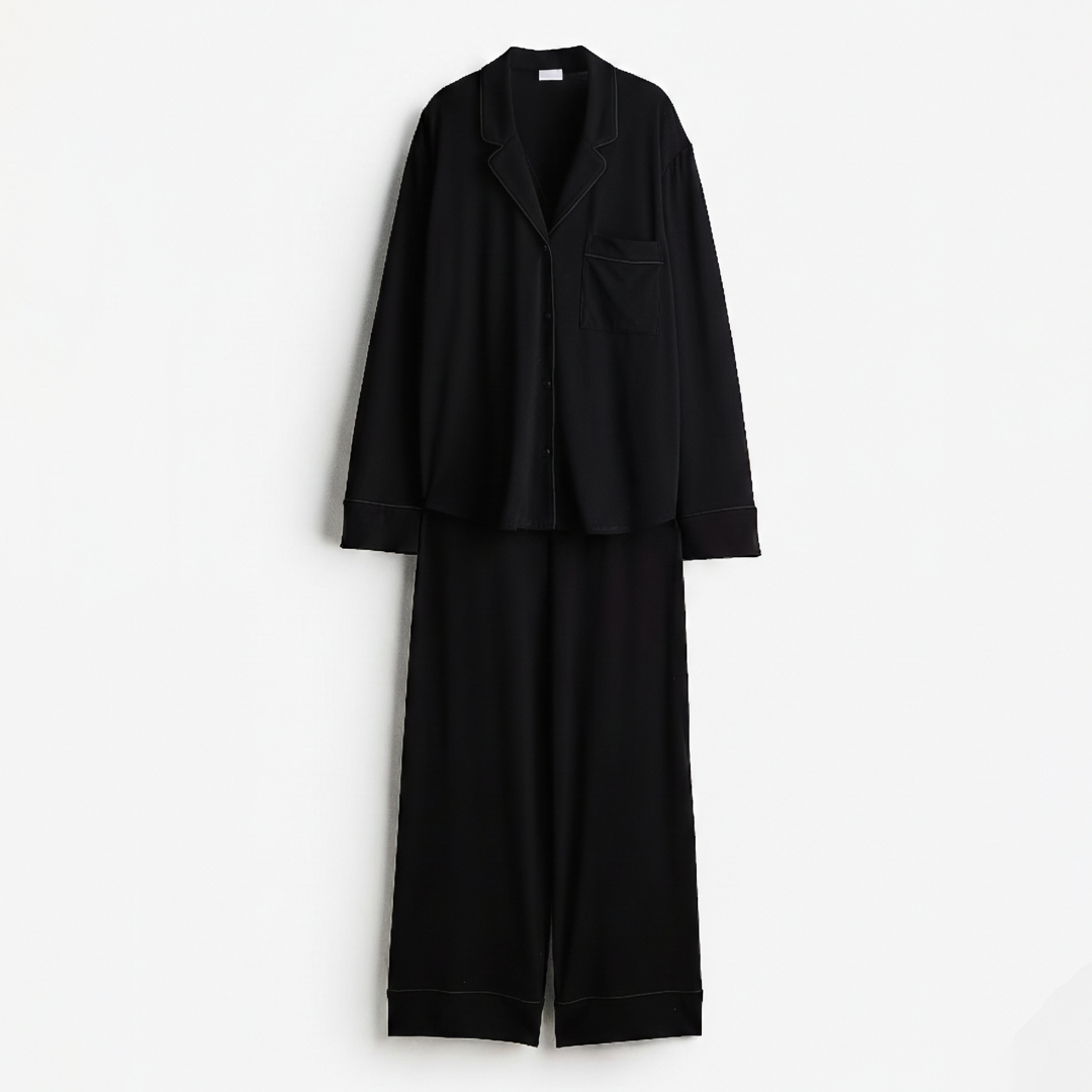 Cloud Pajama Set - Black