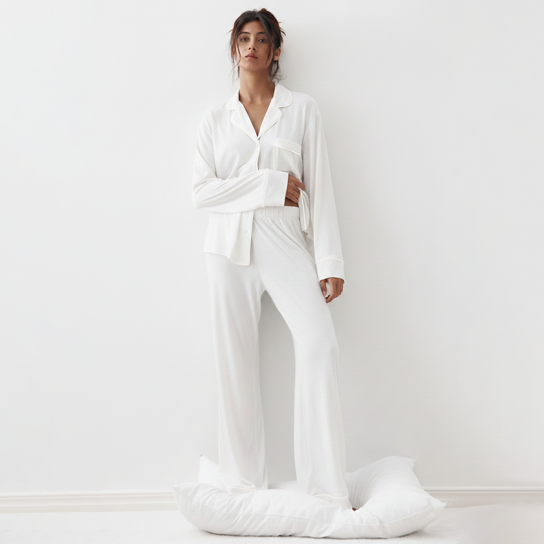 Cloud Pajama Set - White