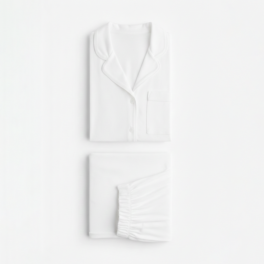 Cloud Pajama Set - White