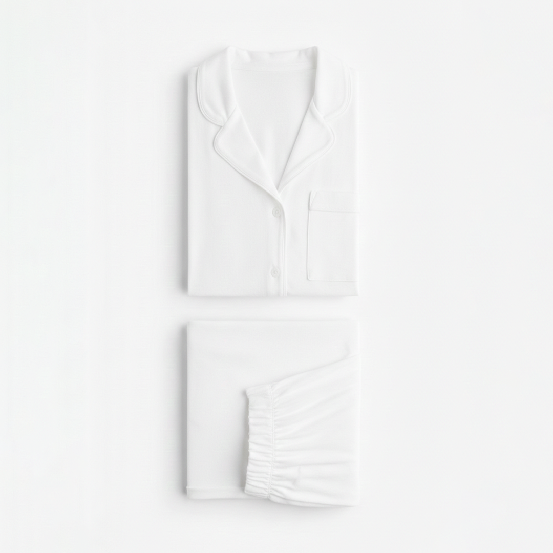 Cloud Pajama Set - White