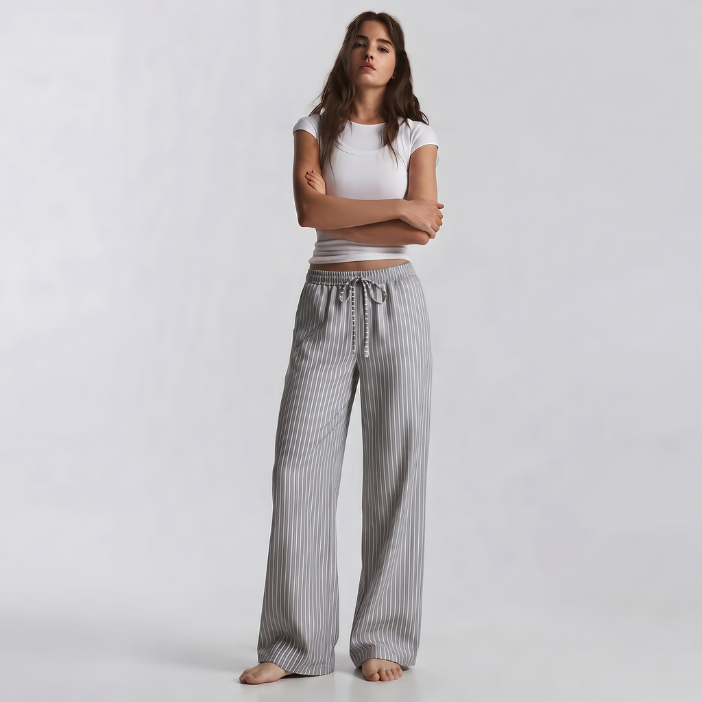 Vybe - The Everyday Trouser - Ash Stripe