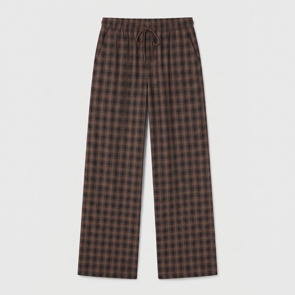 Vybe - The Everyday Trouser - Cocoa Check