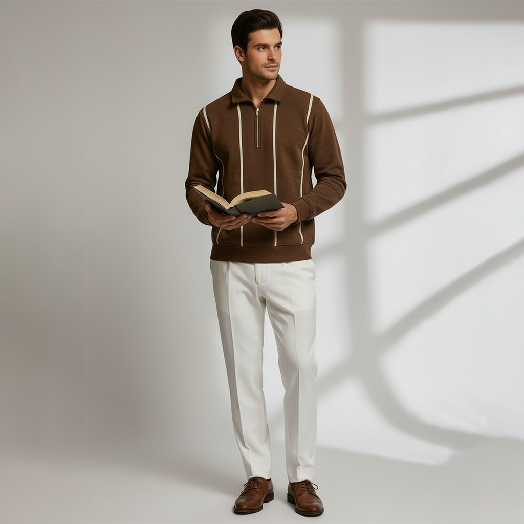 Prime Zip Sweatshirt - Brown