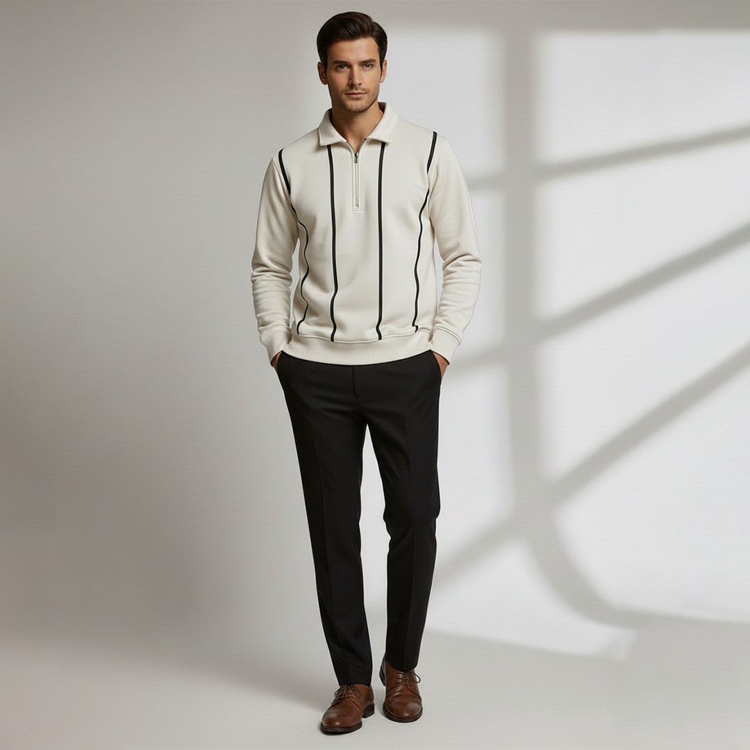 Prime Zip Sweatshirt - White