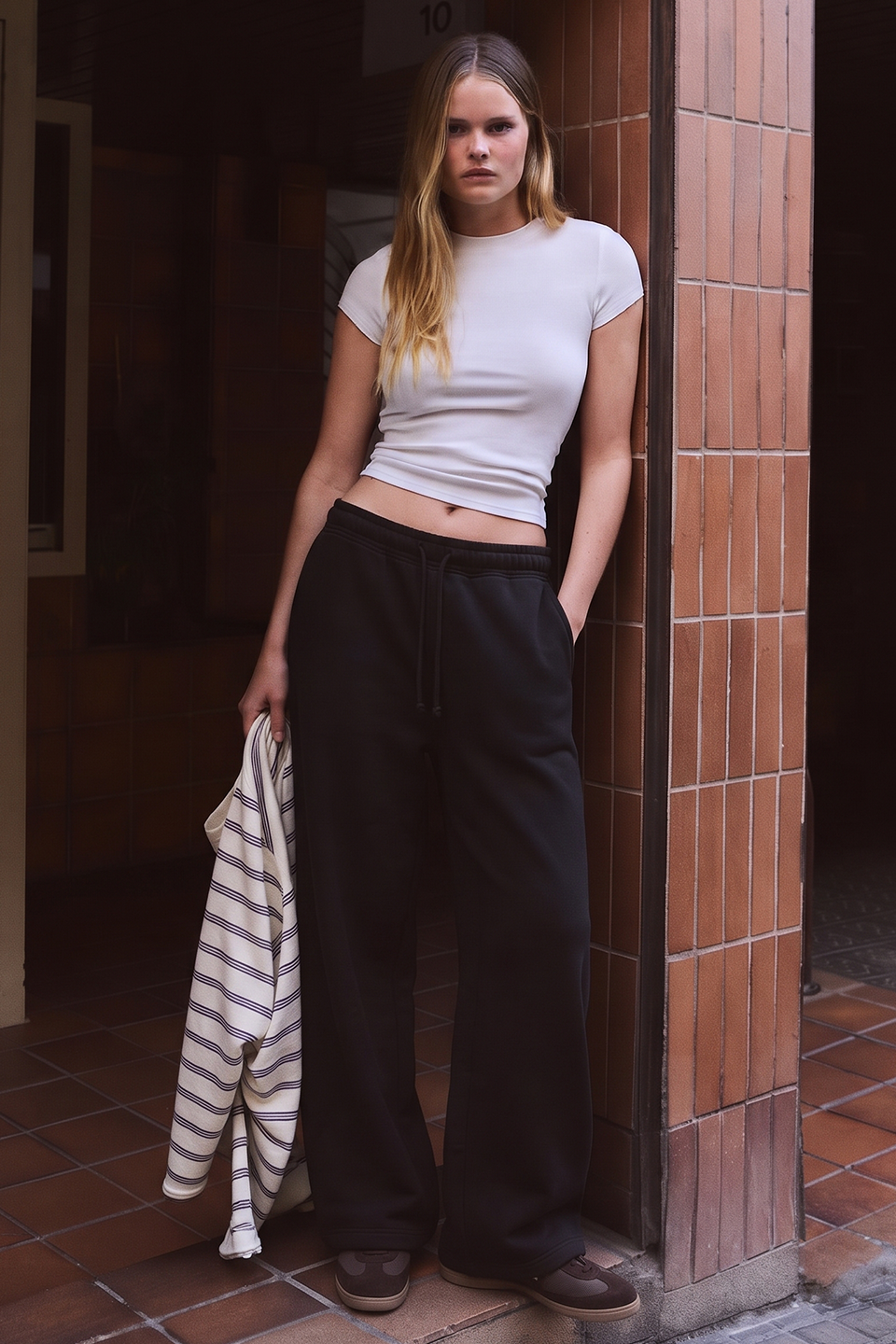 Vybe - Wide Pull-On Trouser | Black