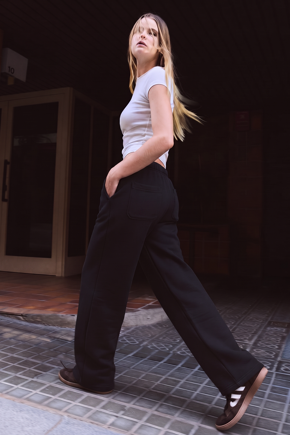 Vybe - Wide Pull-On Trouser | Black