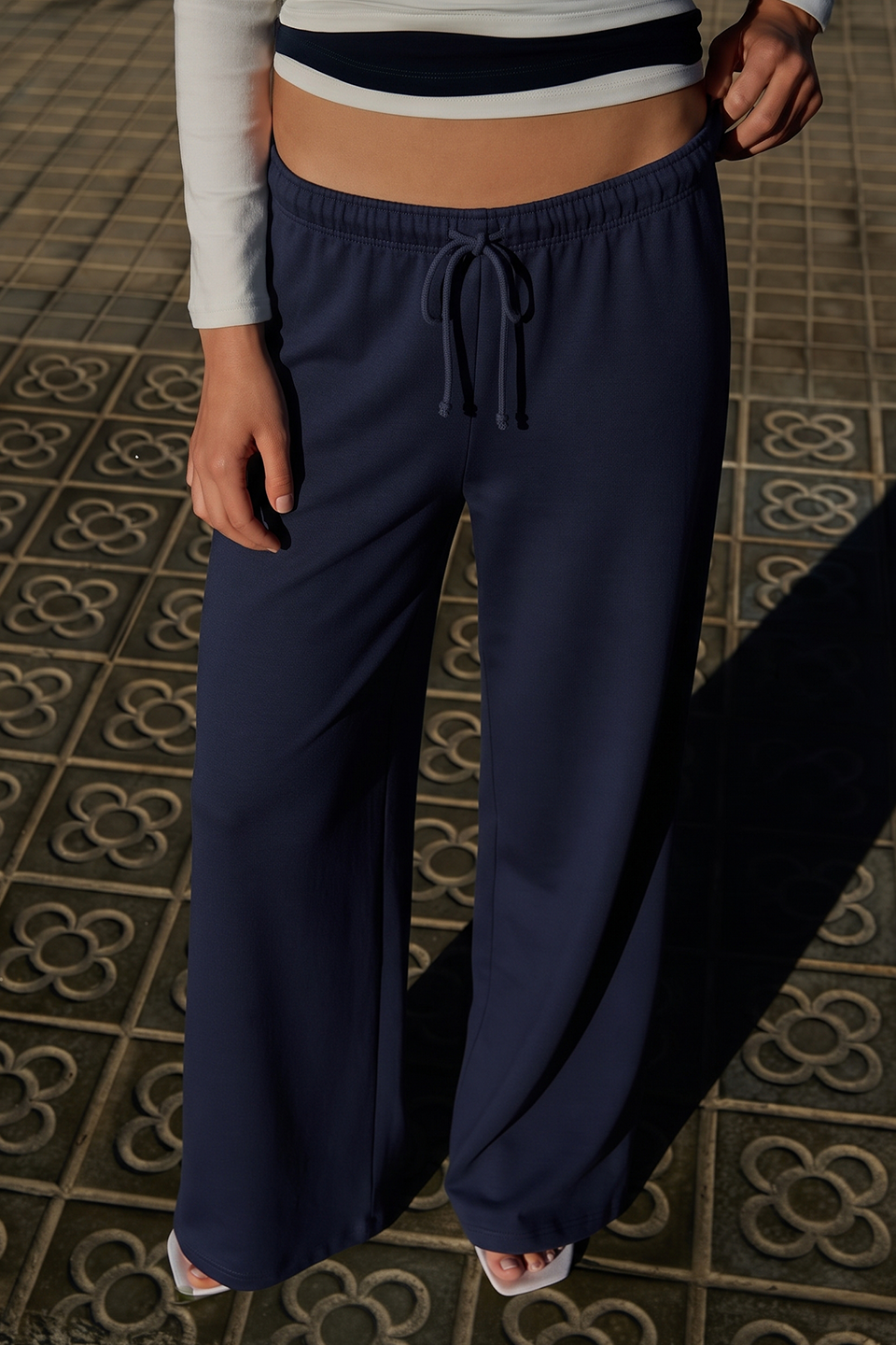 Vybe - Wide Pull-On Trouser | Navy Blue