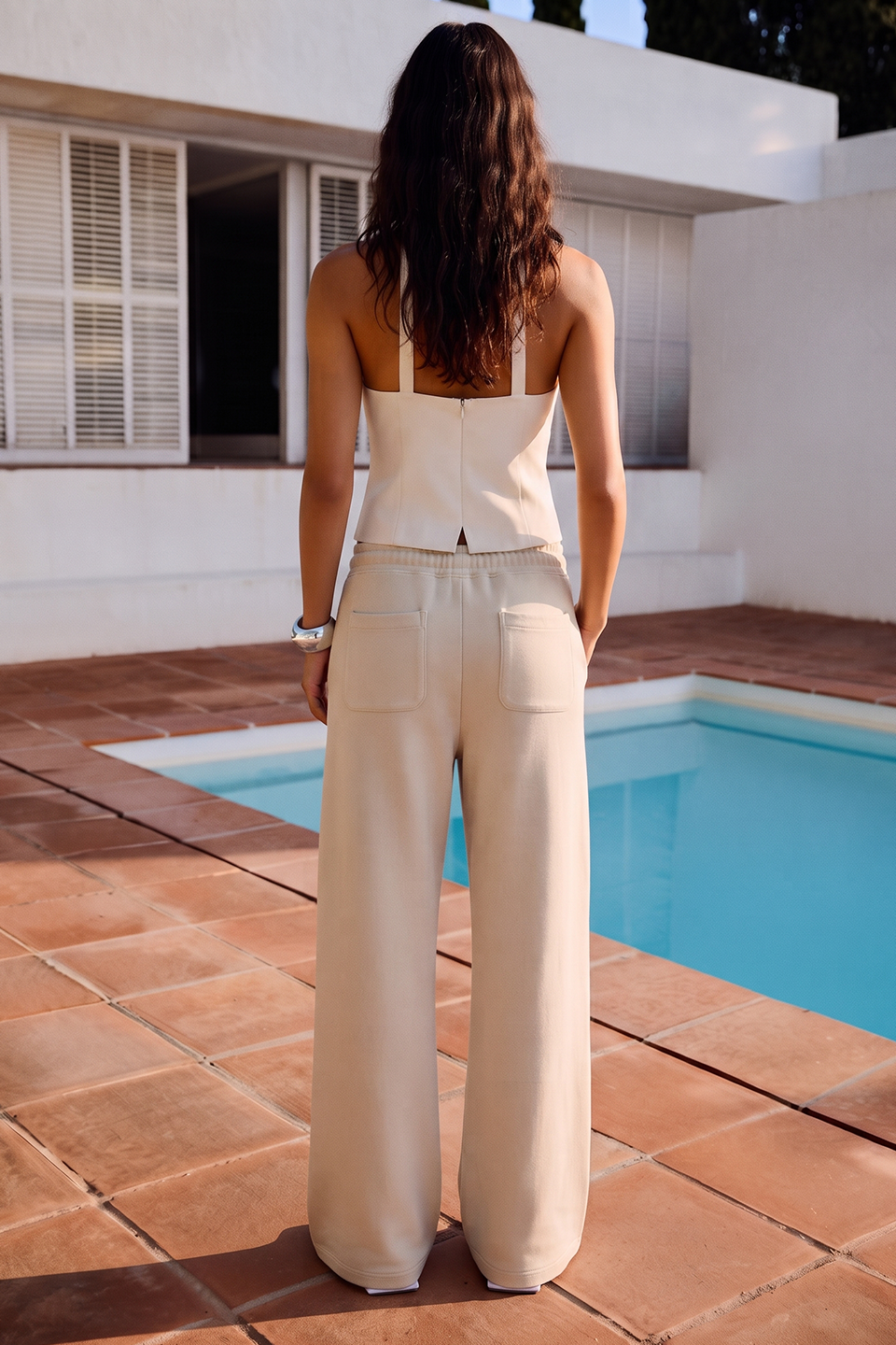 Vybe - Wide Pull-On Trouser | Oatmilk