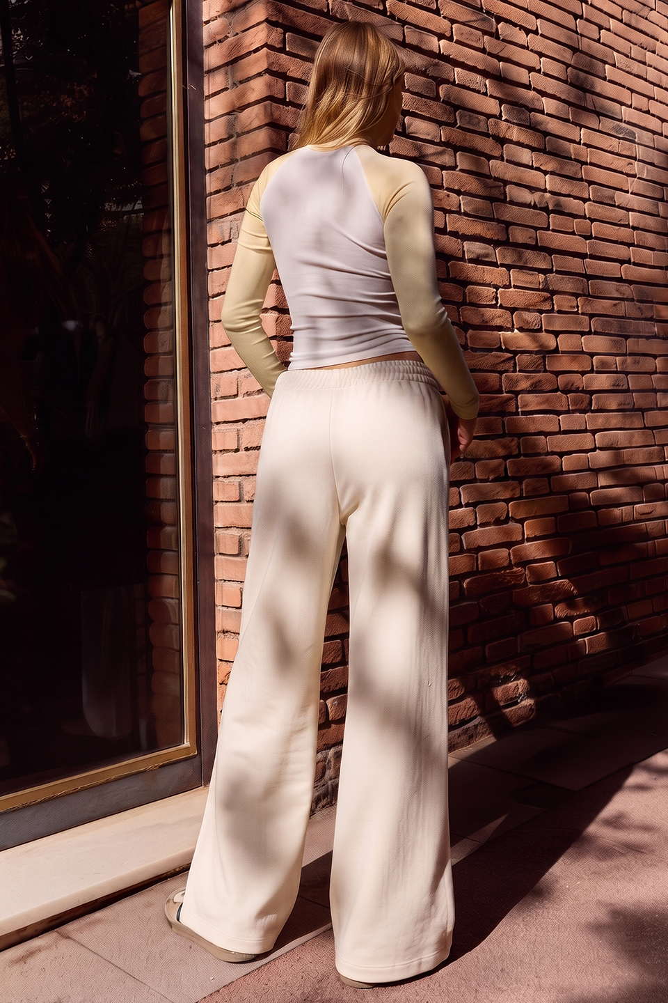 Vybe - Women Smart Pocket Wide-leg Trouser - Oat Milk