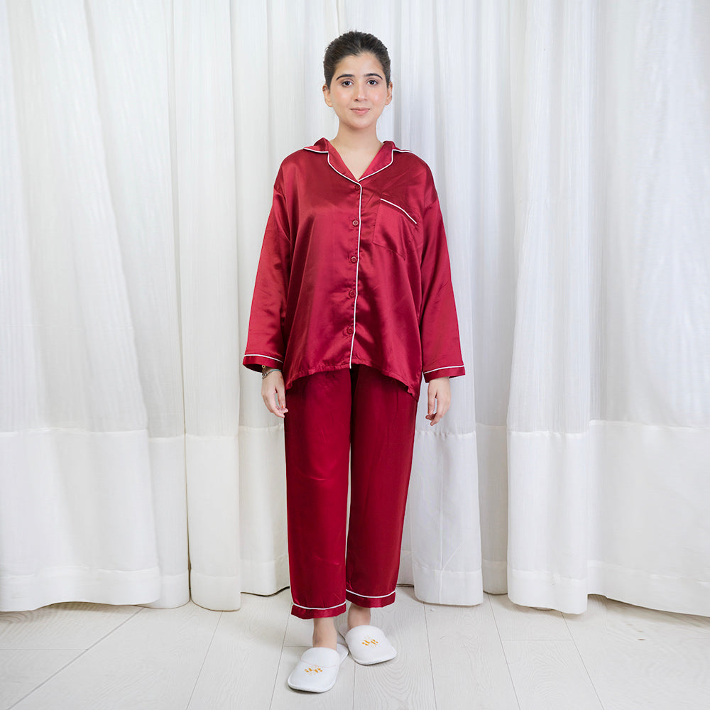 VYBE - PJ SET (Maroon)