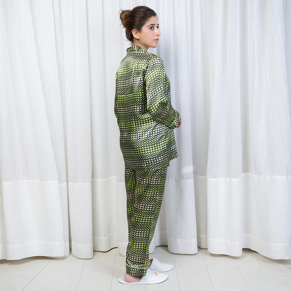 VYBE - PJ SET (Multi Dot Green)