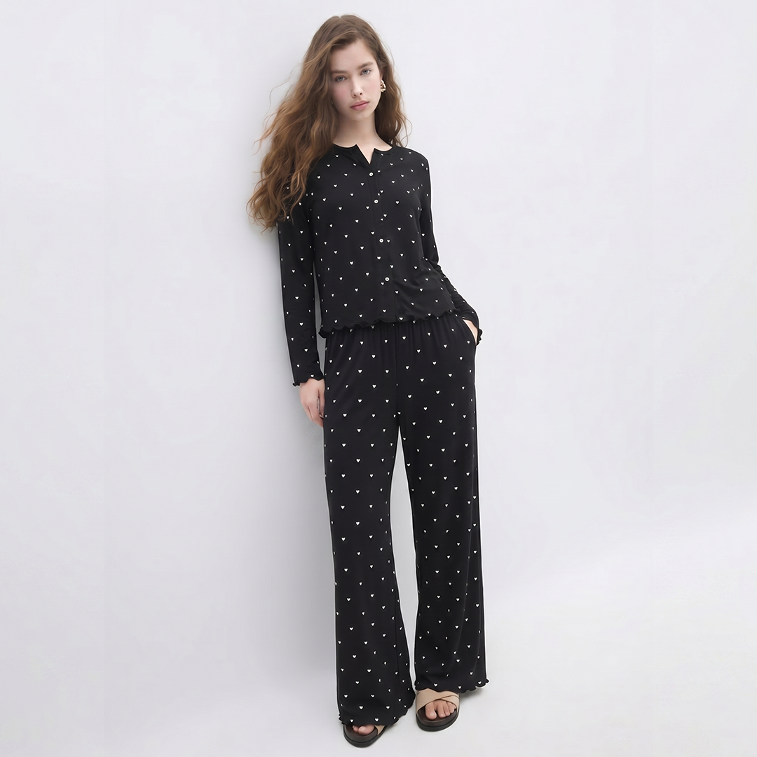 Vybe - Ivory Dream Set (Heart Printed) - Black