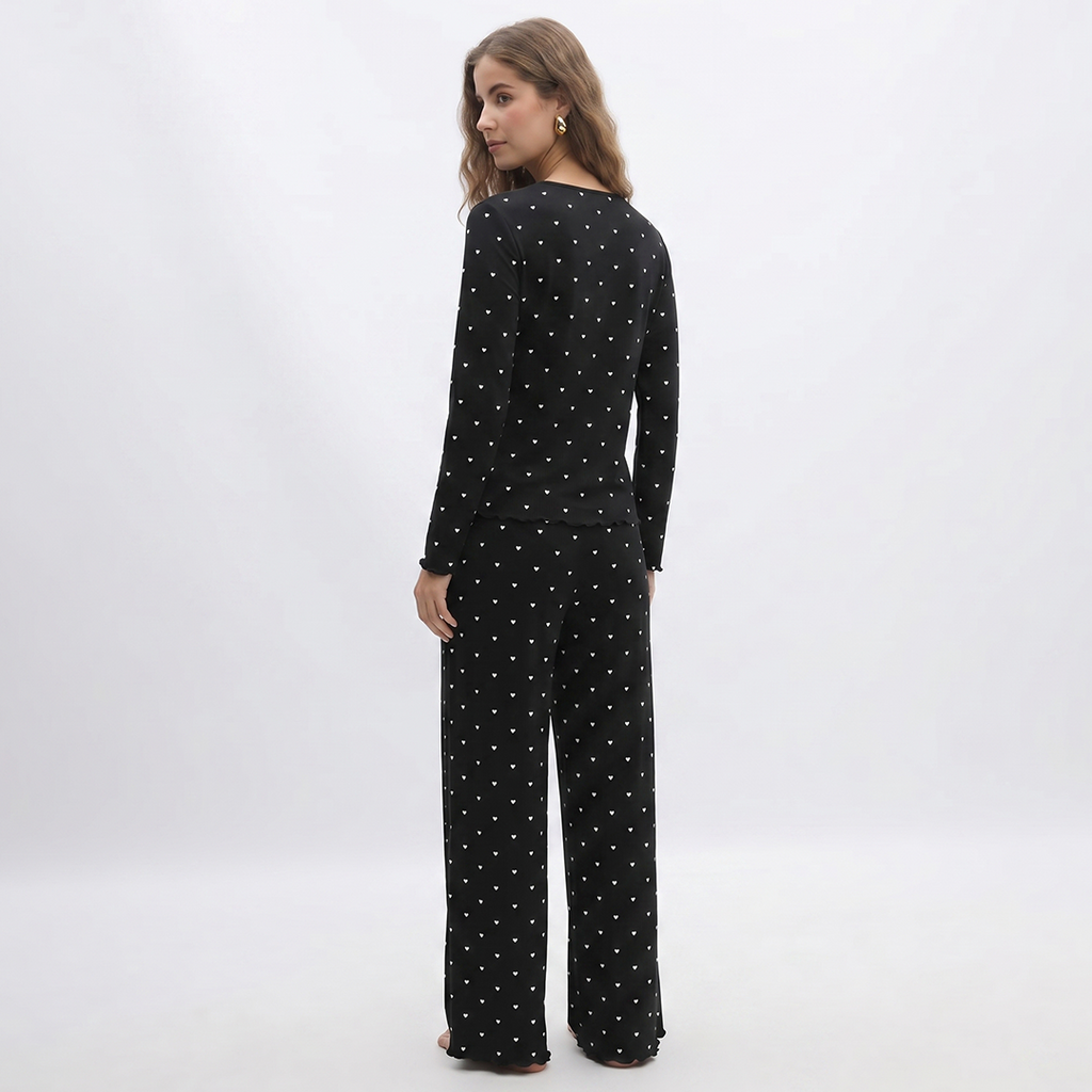 Vybe - Ivory Dream Set (Heart Printed) - Black