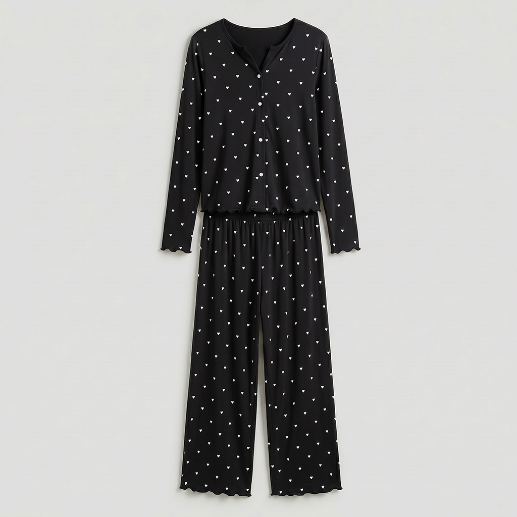 Vybe - Ivory Dream Set (Heart Printed) - Black