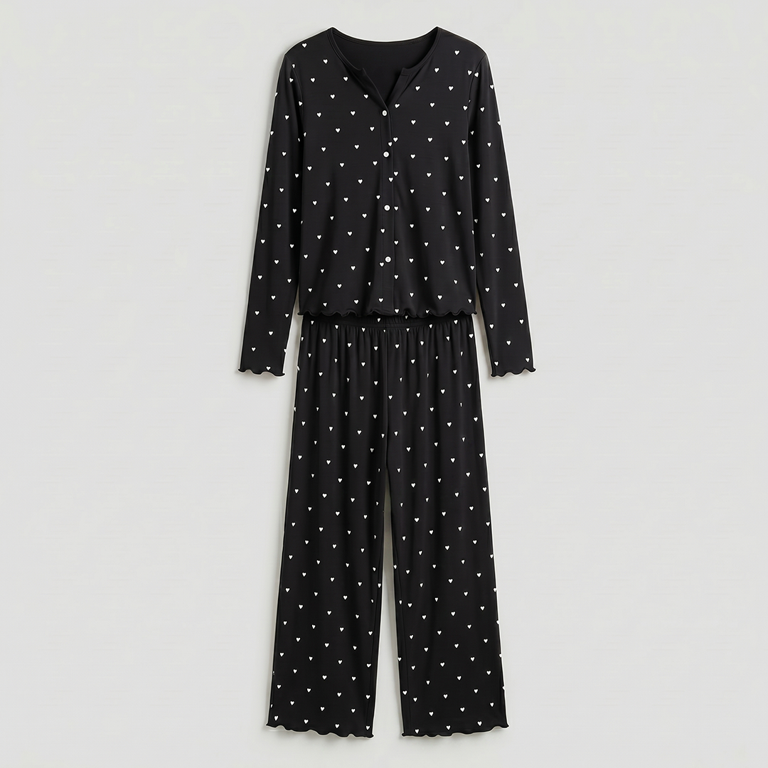 Vybe - Ivory Dream Set (Heart Printed) - Black