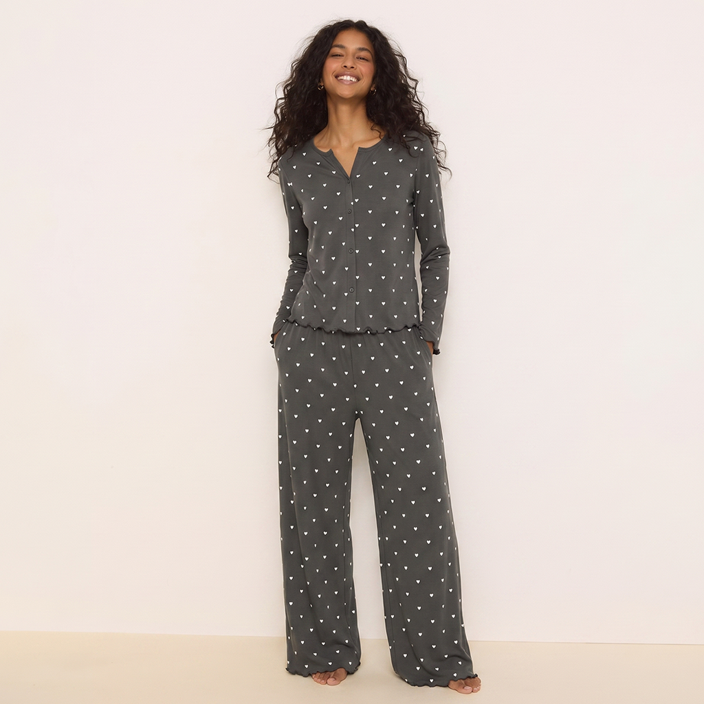 Vybe - Ivory Dream Set (Heart Printed) - Silent Grey
