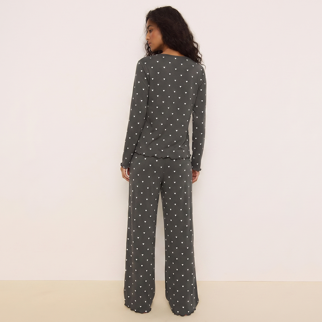 Vybe - Ivory Dream Set (Heart Printed) - Silent Grey