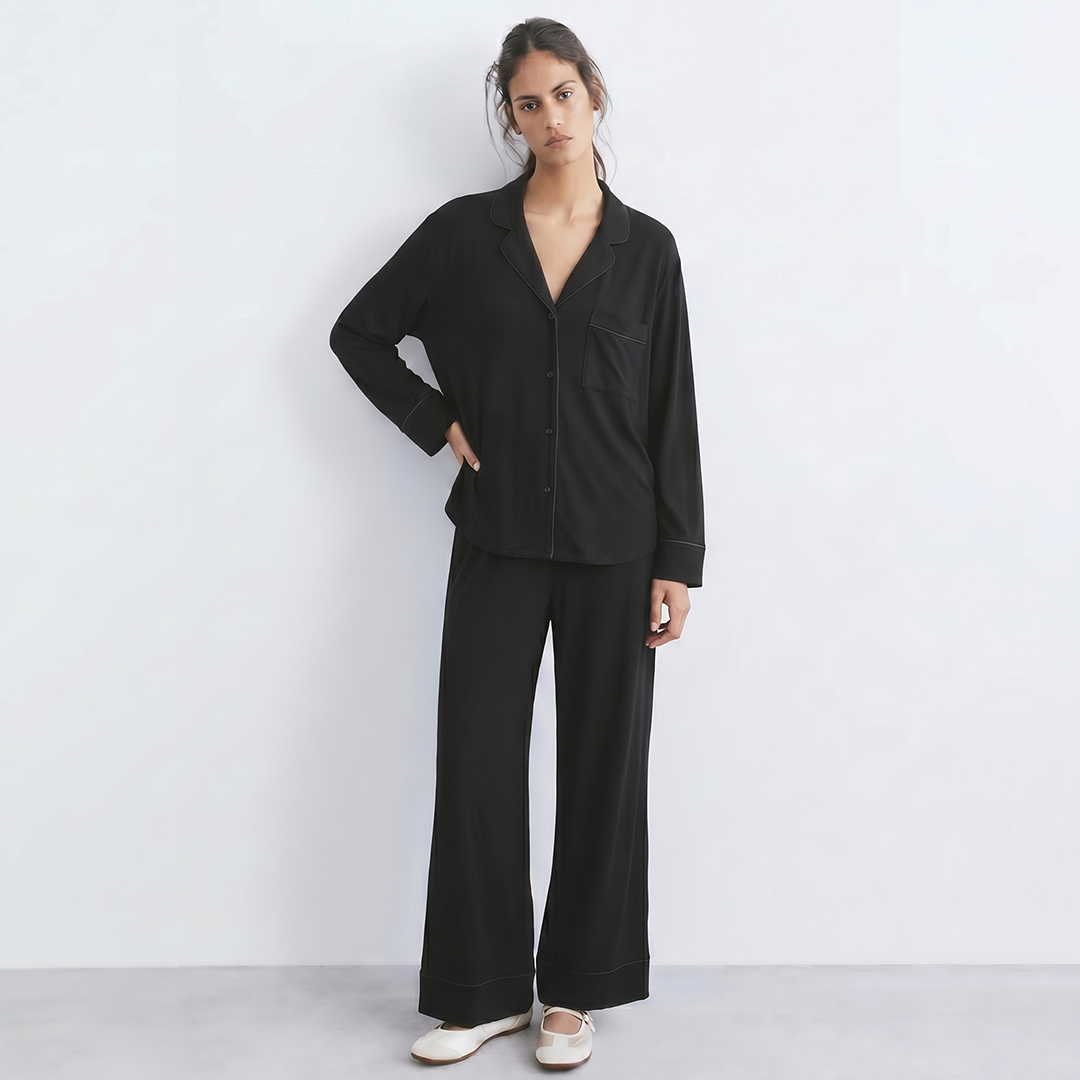 Cloud Pajama Set - Black