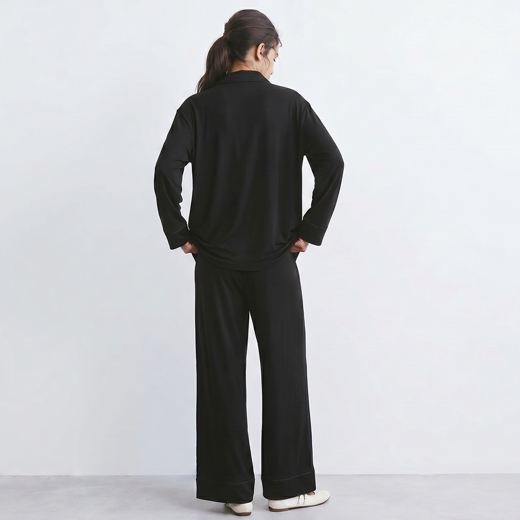 Cloud Pajama Set - Black