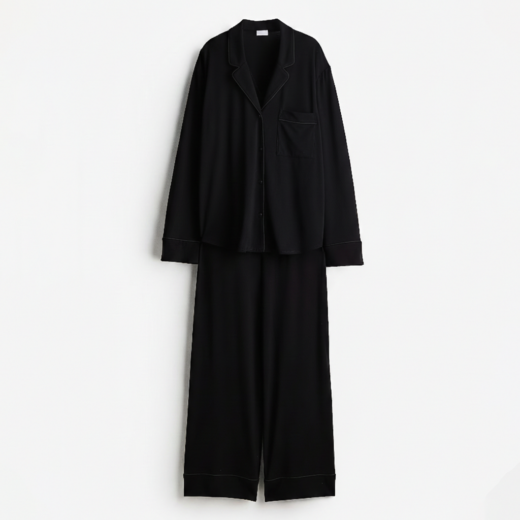 Cloud Pajama Set - Black